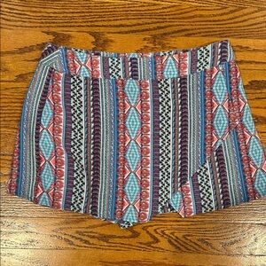 Pink Republic Multicolor Geometric Skort